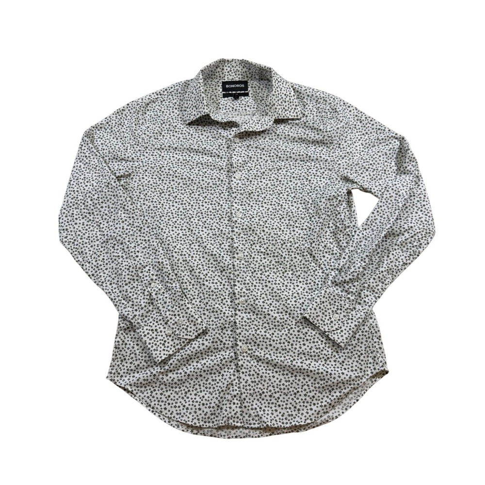Bonobos Performance Button Down Shirt S Floral Stretch Spandex Paisley Preppy